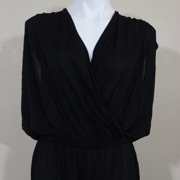 Halston Jumpsuit V Neck Sleeveless Slim Viscose - Picture 4 of 6